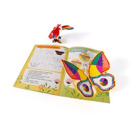 Kvído - 3D omalovánky - papoušek a motýl