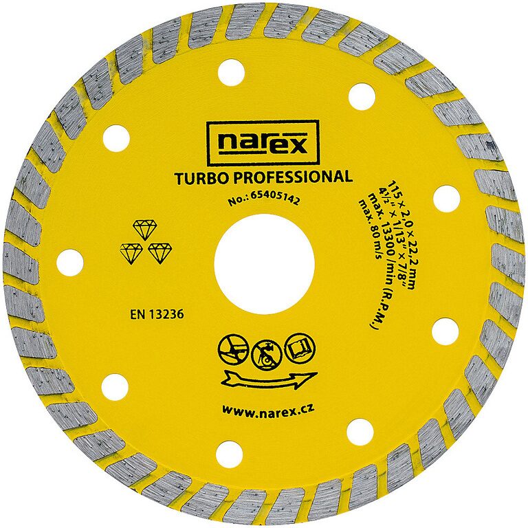Diamantový kotouč Narex TURBO PROFESSIONAL 115 mm