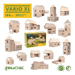 Walachia Dřevěná stavebnice Vario XL 184 dílů