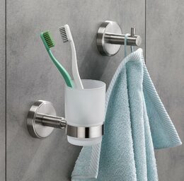 KELA Držák na kartáčky MARBEA  18/10 nerez, akryl KL-21580