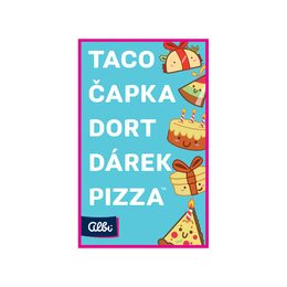 ALBI Taco, čapka, dort, dárek, pizza