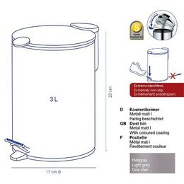 KELA Kosmetický koš 3 l MATS červená KL-23618