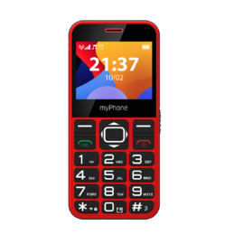 Telefon myPhone Halo 3 Senior červený s nabíjecím stojánkem