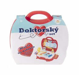 Teddies Sada doktor/lékař plast v plastovém kufříku 24x22x9cm v sáčku