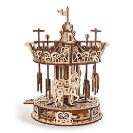 Ugears 3D dřevěné mechanické puzzle Kolotoč