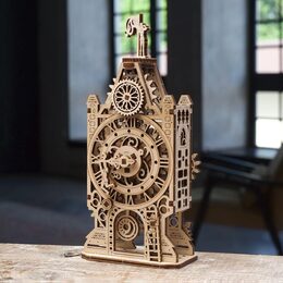 Ugears 3D dřevěné mechanické puzzle Hodinová věž