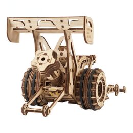 Ugears 3D dřevěné mechanické puzzle Závodní auto (dragster)