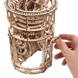 Ugears 3D dřevěné mechanické puzzle Hodinový strojek s tourbillonem