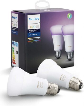 Chytrá žárovka Philips Hue Bluetooth 9W, E27, White and Color Ambiance (2ks)