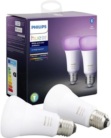 Chytrá žárovka Philips Hue Bluetooth 9W, E27, White and Color Ambiance (2ks)