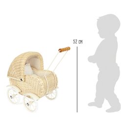 small foot Proutěný kočárek pro panenky Vintage