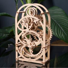 Ugears 3D dřevěné mechanické puzzle Hodinový strojek