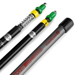 Spokey EKVILIBRO Trekingové hole, 3-dílné, stříbrno-červené