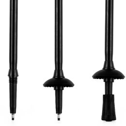 Spokey EKVILIBRO Trekingové hole, 3-dílné, stříbrno-červené