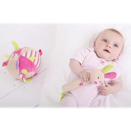 Bigjigs Baby Textilní motorická koule - Králíček Bella