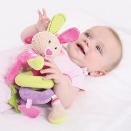 Bigjigs Baby Textilní postavička - Spirála králíček Bella