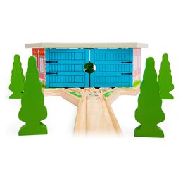 Bigjigs Rail Trojité depo s vraty - poškozený obal