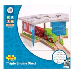 Bigjigs Rail Trojité depo s vraty - poškozený obal