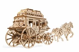 Ugears 3D dřevěné mechanické puzzle Dostavník