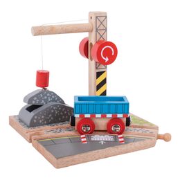 Bigjigs Rail Jeřáb se štěrkem