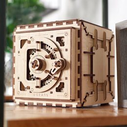 Ugears 3D dřevěné mechanické puzzle Trezor