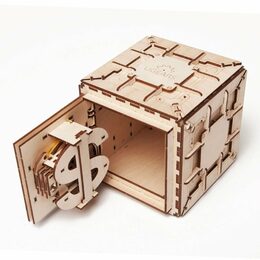 Ugears 3D dřevěné mechanické puzzle Trezor