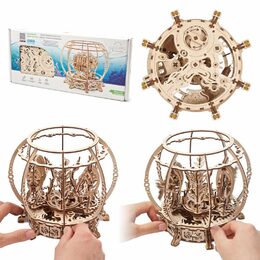 Ugears 3D dřevěné mechanické puzzle Mechanické akvárium