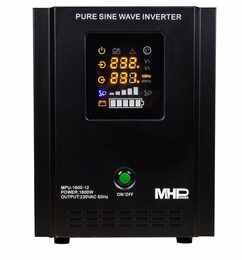 Napěťový měnič MHPower MPU-1600-12 12V/230V, 1600W, funkce UPS, čistý sinus