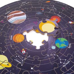 Bigjigs Toys Kulaté podlahové puzzle sluneční soustava 50 dílků