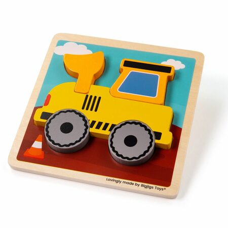 Bigjigs Toys Vkládací puzzle Bagr