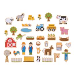 Bigjigs Toys Magnetky farma, 35 ks