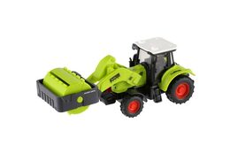 Teddies traktor zelený plast 16cm na setrvačník