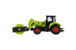 Teddies traktor zelený plast 16cm na setrvačník