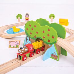 Bigjigs Rail Dřevěná vláčkodráha farma