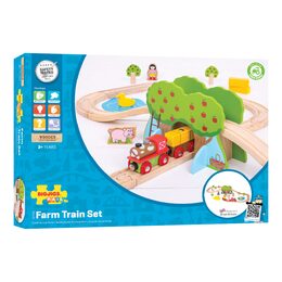 Bigjigs Rail Dřevěná vláčkodráha farma