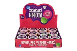 Sliz - Hmota hopíková skákací v kelímku 7x6cm 3 barvy 12ks v boxu