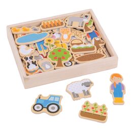Bigjigs Toys Magnetky farma, 35 ks