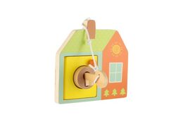 Skládanka/vkládačka Dveřní zámky dřevo 11ks v krabičce 20x20x5cm 18m+