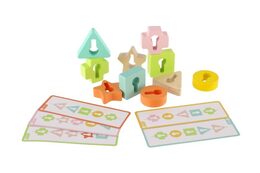 Skládanka/vkládačka Dveřní zámky dřevo 11ks v krabičce 20x20x5cm 18m+