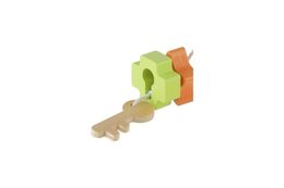 Skládanka/vkládačka Dveřní zámky dřevo 11ks v krabičce 20x20x5cm 18m+