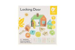 Skládanka/vkládačka Dveřní zámky dřevo 11ks v krabičce 20x20x5cm 18m+