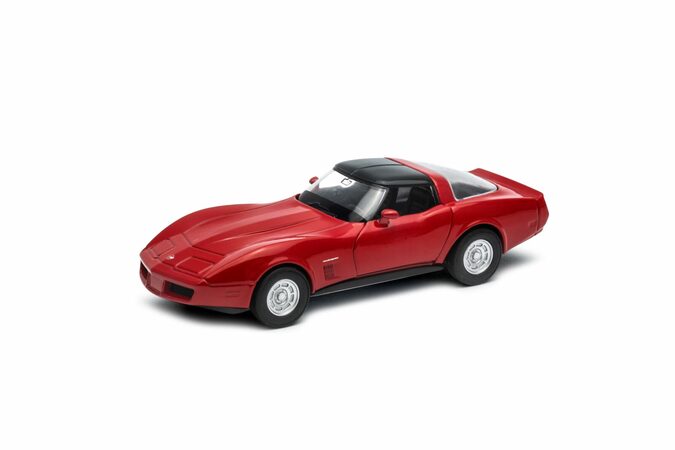 Welly Chevrolet Corvette Coupe (1982) 1:34 červený