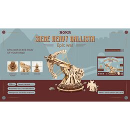 RoboTime 3D dřevěné mechanické puzzle Obléhací balista