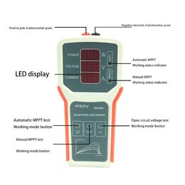 Tester ELEJOY WS400A solárních panelů, 400W, Displej