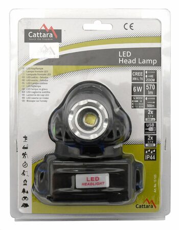 LED čelovka Cattara 570lm ZOOM nabíjecí