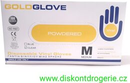 GoldGlove rukavice modré VINYL M 100 ks/kra