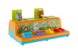 Teddies vyskakovací zvířátka plast 25x14cm v krabici 28x16x15cm 12m+