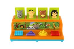 Teddies vyskakovací zvířátka plast 25x14cm v krabici 28x16x15cm 12m+