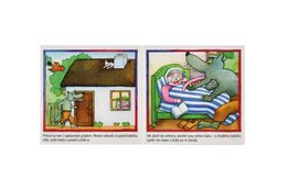 Knížka Leporelo CZ text Červená karkulka a Perníková chaloupka 10,5x10cm 24m+