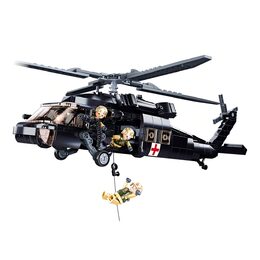 Sluban Model Bricks M38-B1012 Zdravotnický vrtulník UH-60 Black Hawk